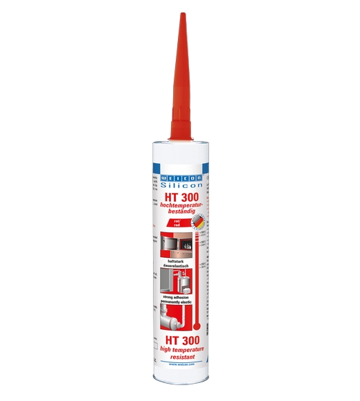 WEICON Silicon HT 300, Dichtstoff, hochtemperaturbeständig bis 300°C, 310 ml, rot