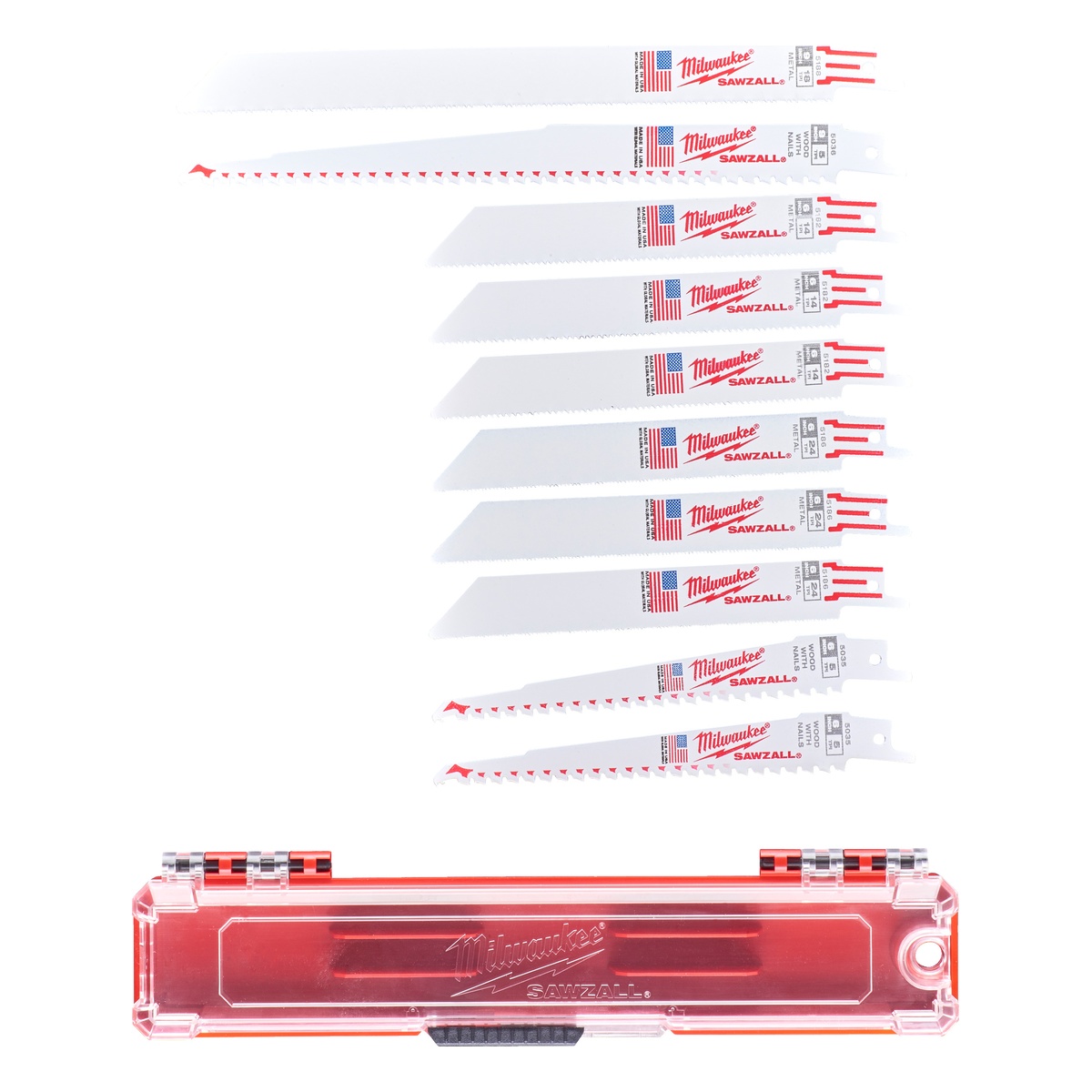 Milwaukee Säbelsägeblattset 10-teilig - 1 Stk. Milwaukee Säbelsägeblattset 10-teilig - 1 Stk.