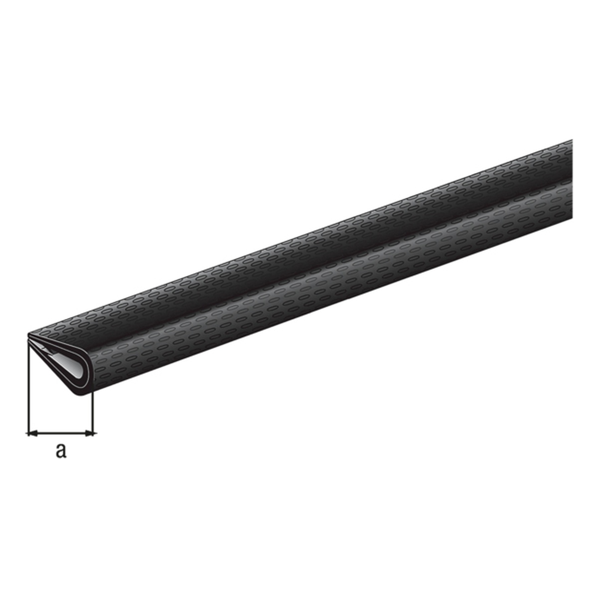 Alberts Kantenschutzprofil 1,5 m Weich-PVC, schwarz, 10x7 mm, SB