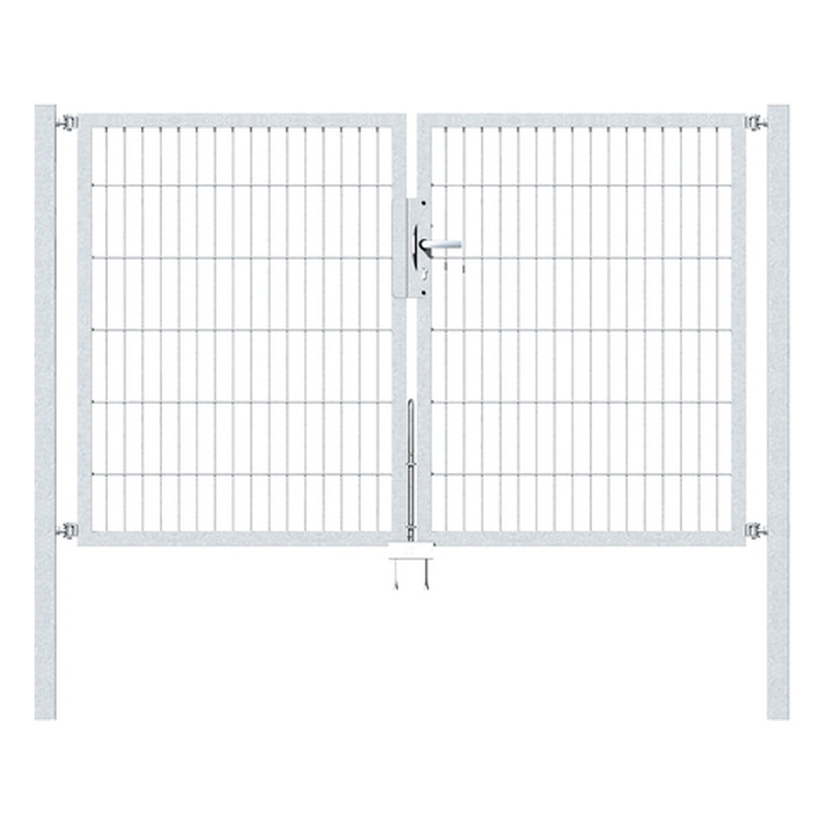 Alberts Doppeltor Flexo, Typ 6/5/6, 1200 x 2000 mm, Pfosten: 60 x 60 mm, Stahl roh, feuerverzinkt passiviert - 1 Stk.