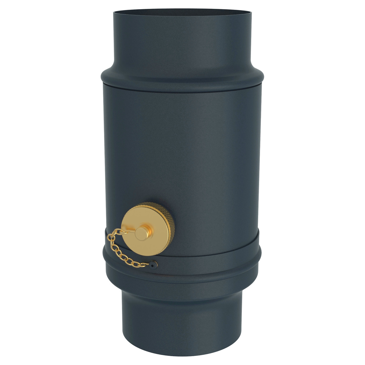 Zambelli Wassersammler Ø 100 mm, Anthrazit RAL 7016, COLORDUR, mit Schlauchanschlussset, zylindrisch - 1 Stk.