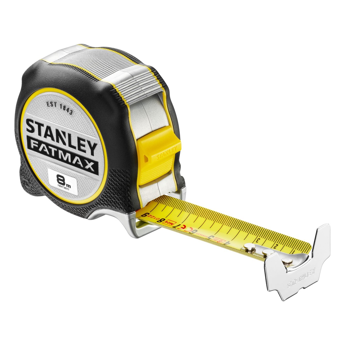 Stanley Bandmaß FATMAX Xtreme 8 m x 32 mm, BladeArmor 16 cm, Fingerbremse, beidseitig bedruckt