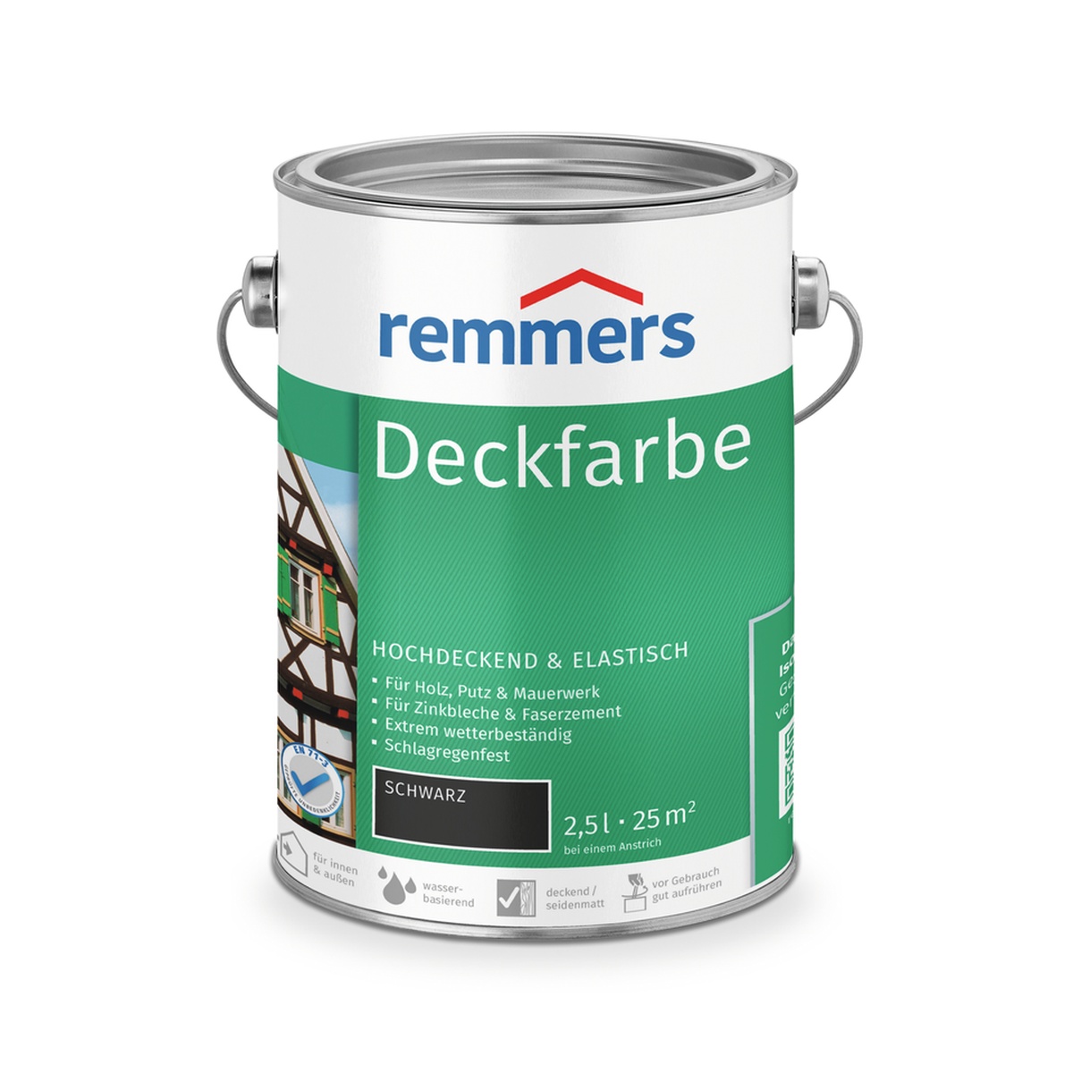 Remmers Deckfarbe 2,5 l schwarz Remmers Deckfarbe 2,5 l schwarz
