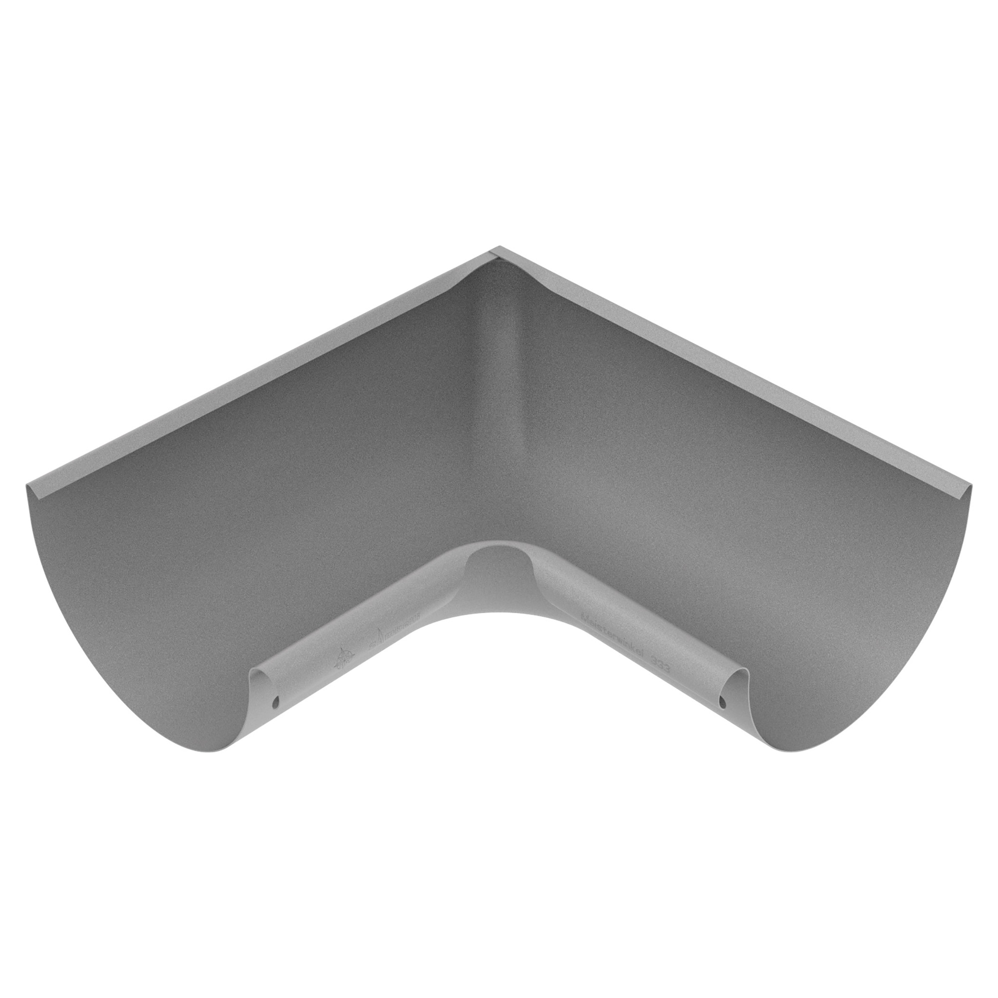 Zambelli Rinnenwinkel Meister-Winkel 333, 6-teilig, Schenkellänge 300 mm, Inneneck, Weißaluminium RAL 9006, COLORDUR, mit Zambelli-Logo - 1 Stk.