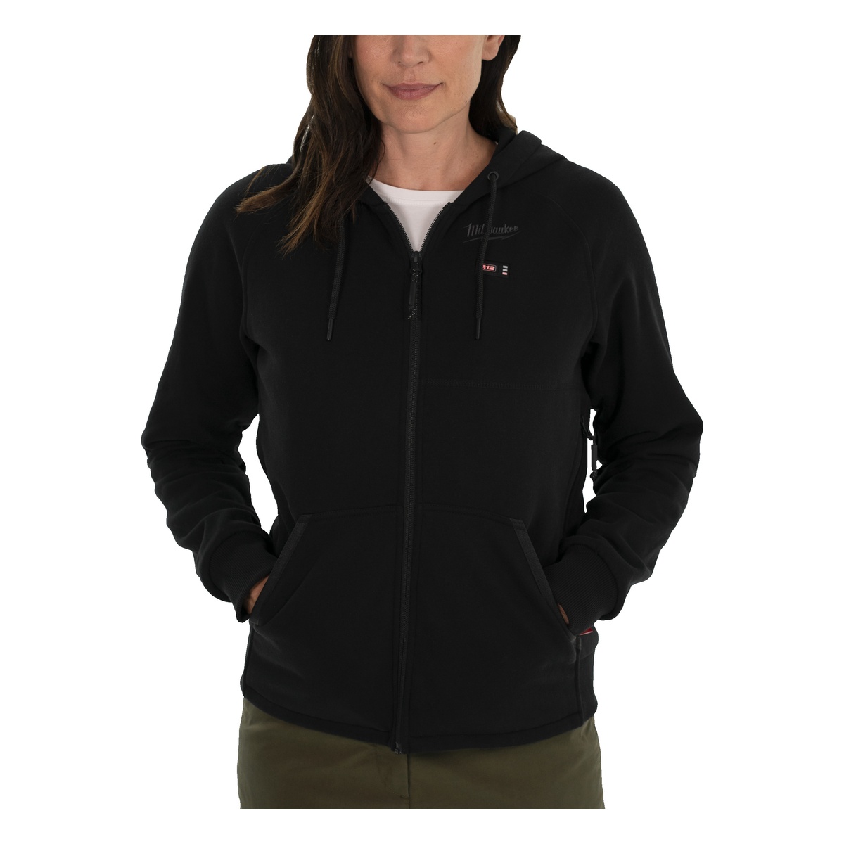 Milwaukee Akku-Heiz-Hoodie Damen XL, Schwarz, ohne Akkus und Ladegerät, M12 HHLBL1-0 - 1 Stk.