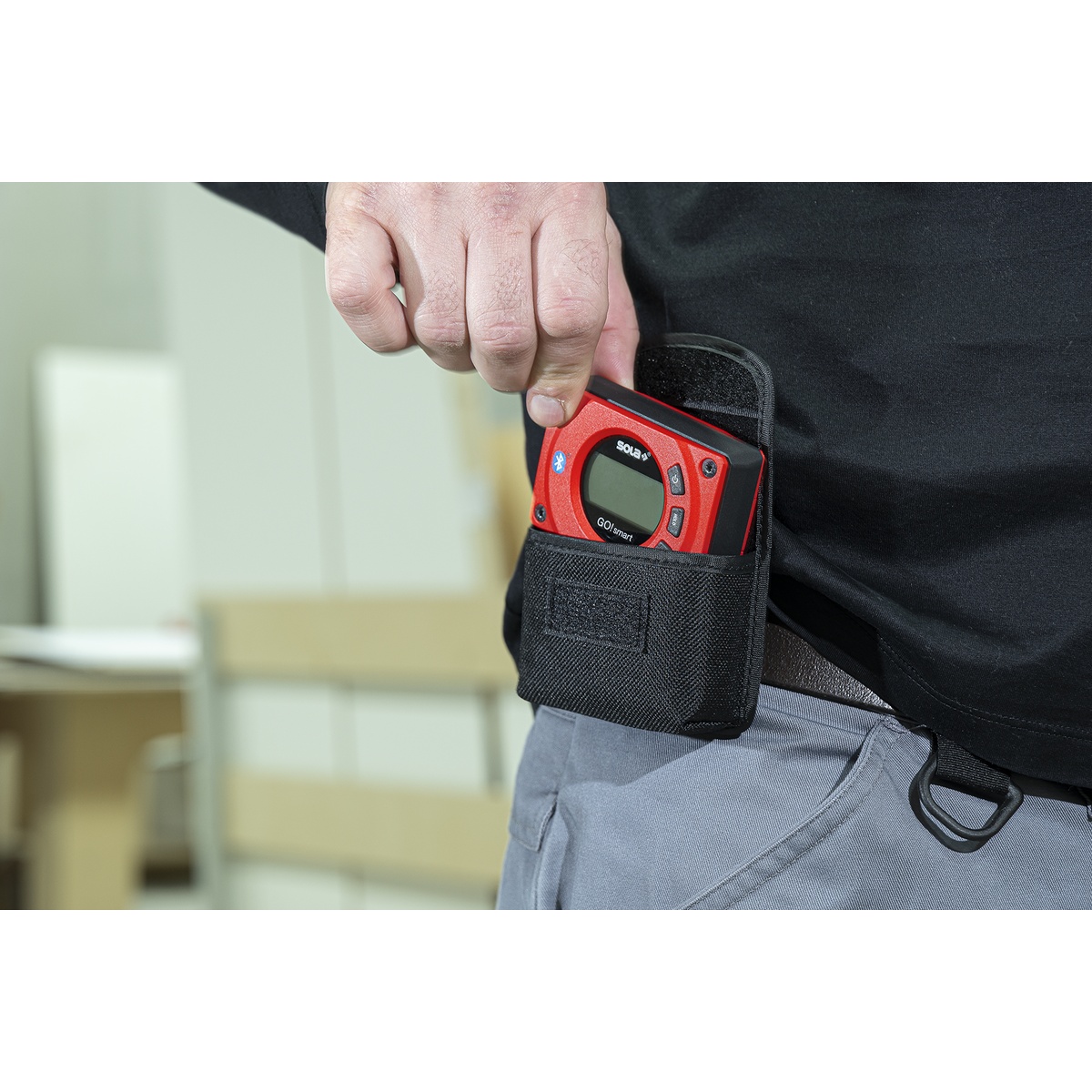 Sola Digitaler Neigungs- und Winkelmesser GO! SMART, 8 cm, Magnet mit V-Nut, Bluetooth, IP52