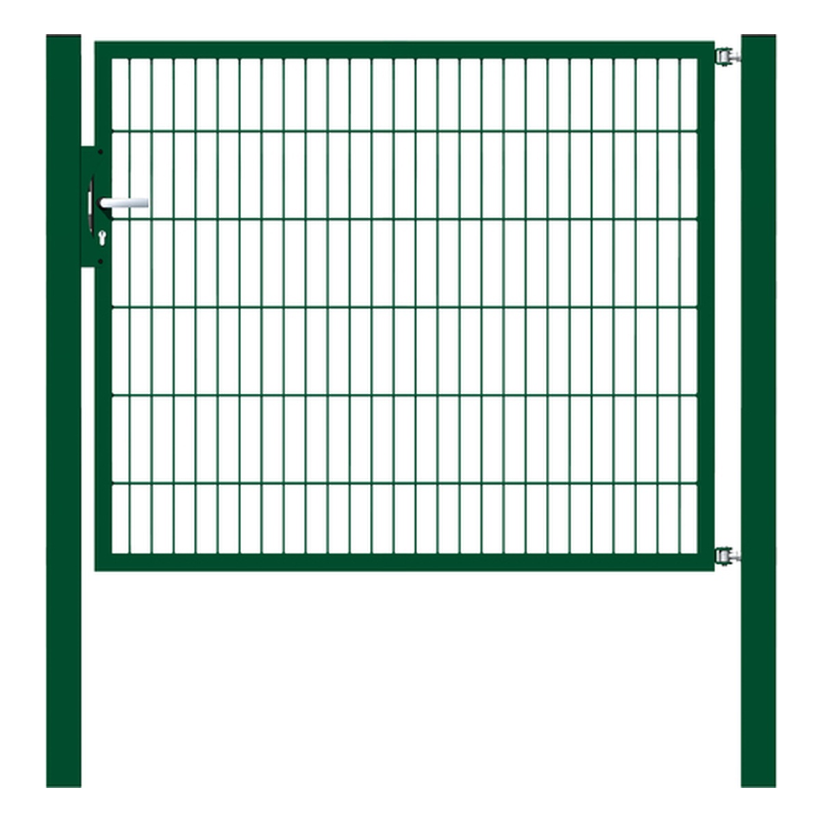 Alberts Einzeltor Flexo, Typ 6/5/6, 1200 x 1500 mm, Pfosten: 80 x 80 mm, Stahl roh, feuerverzinkt, grün kunststoffbeschichtet RAL 6005 - 1 Stk.