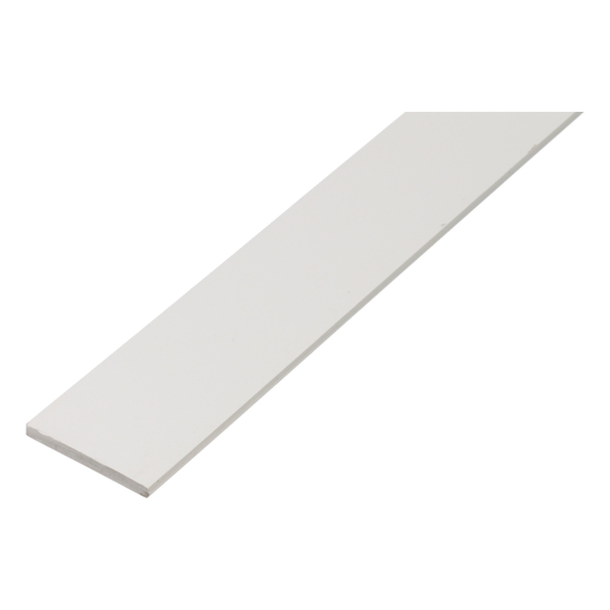 Alberts Flachstange, 25 x 2 x 1000 mm, PVC-U, Farbe: weiß - 1 Stk.