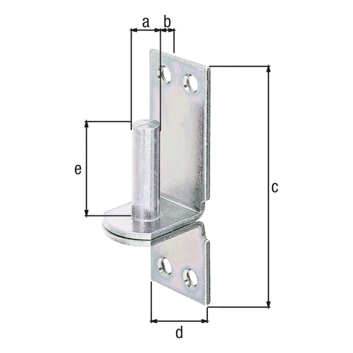 Alberts Kloben auf Platte verzinkt DI Ø16 mm Eng