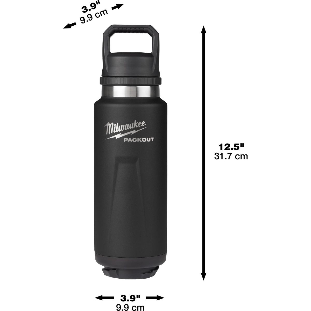 Milwaukee ﻿PACKOUT Isolierflasche 1065 ml mit Schraubdeckel, schwarz - 1 Stk.