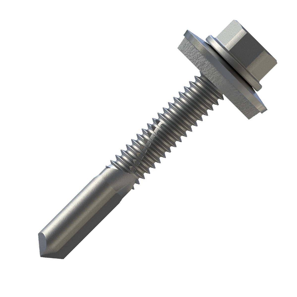 Reisser RP-K12 Bohrschraube 5,5x38 mm, E16, Bimetall (Edelstahl A2/Stahl), Vollgewinde, SW8, Stahl-UK - 100 Stk.