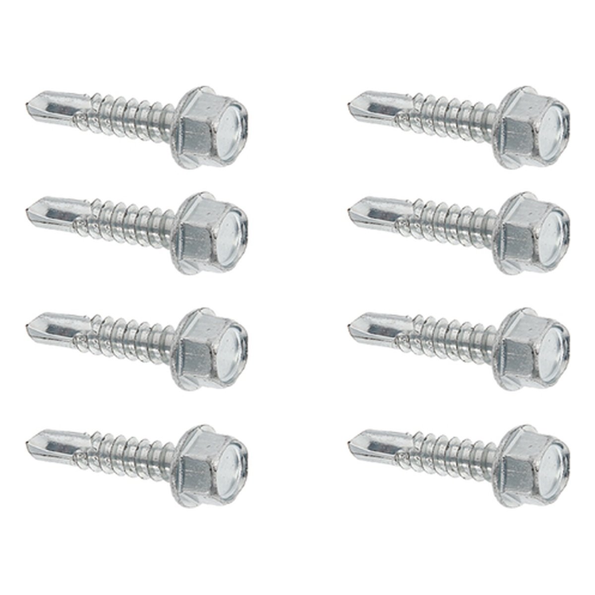 Alberts Schrauben-Set, Befestigung von Zaunfeldern an Pfosten, 6,3 x 25 x 6,3 mm, Stahl roh, verzinkt - 8 Stk.