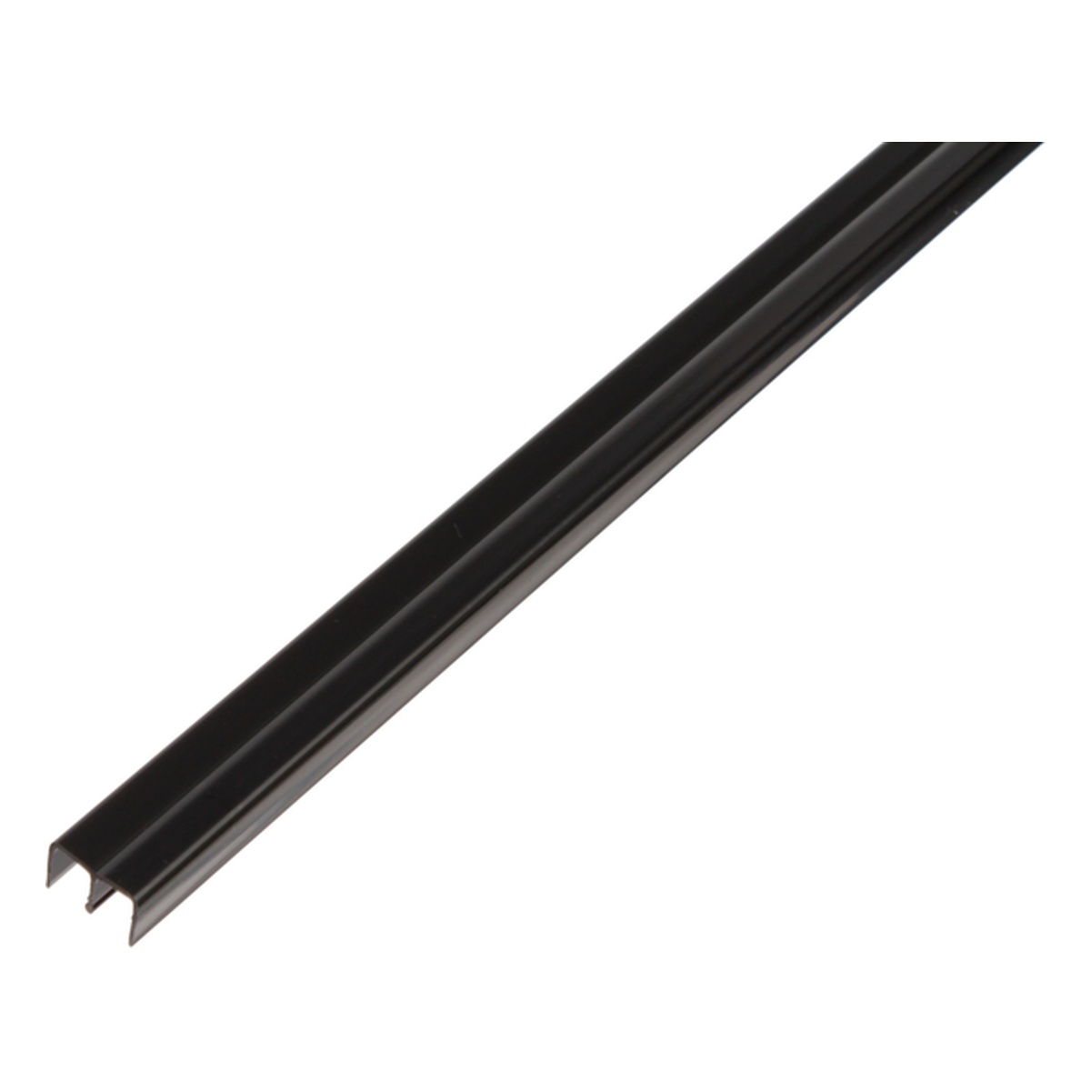 Alberts Führungsschienenprofil oben, 6,5 x 10 x 16 x 2000 mm, PVC-U, Farbe: schwarz - 1 Stk.