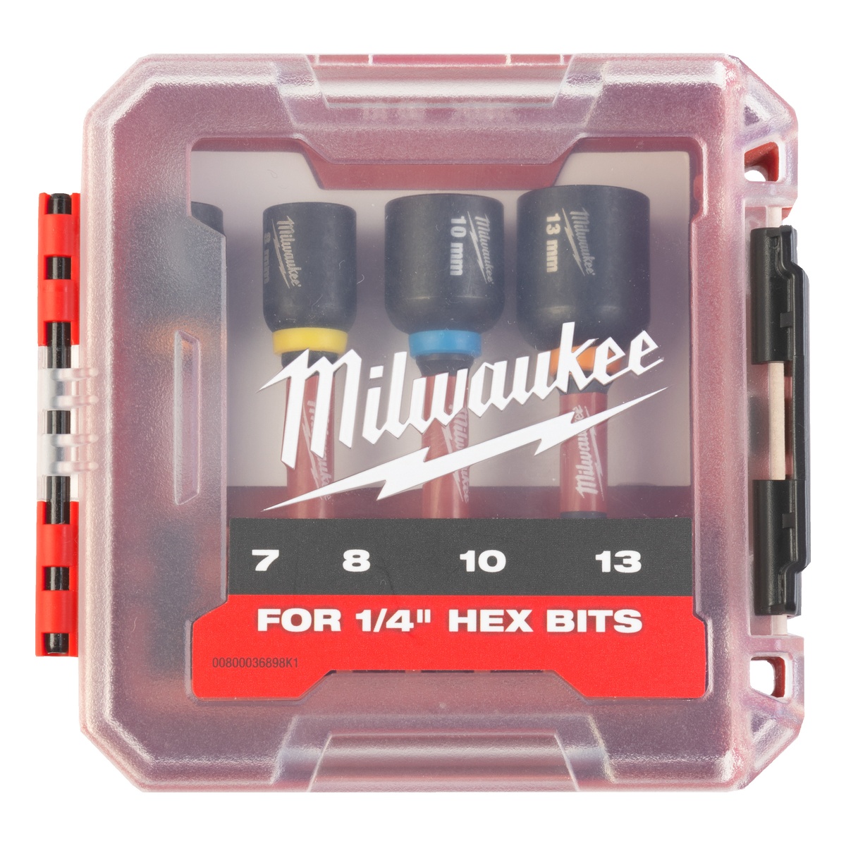 Milwaukee Hex Bit-Set 1/4" Bits 7/8/10/13 mm