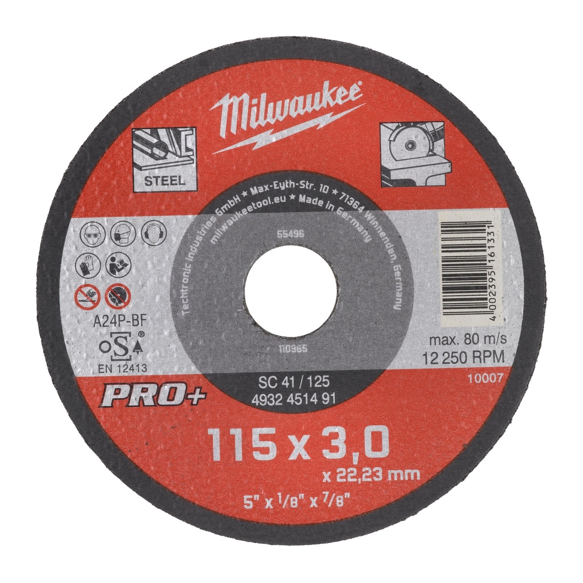 Milwaukee Metalltrennscheibe PRO+ SC41 3 mm