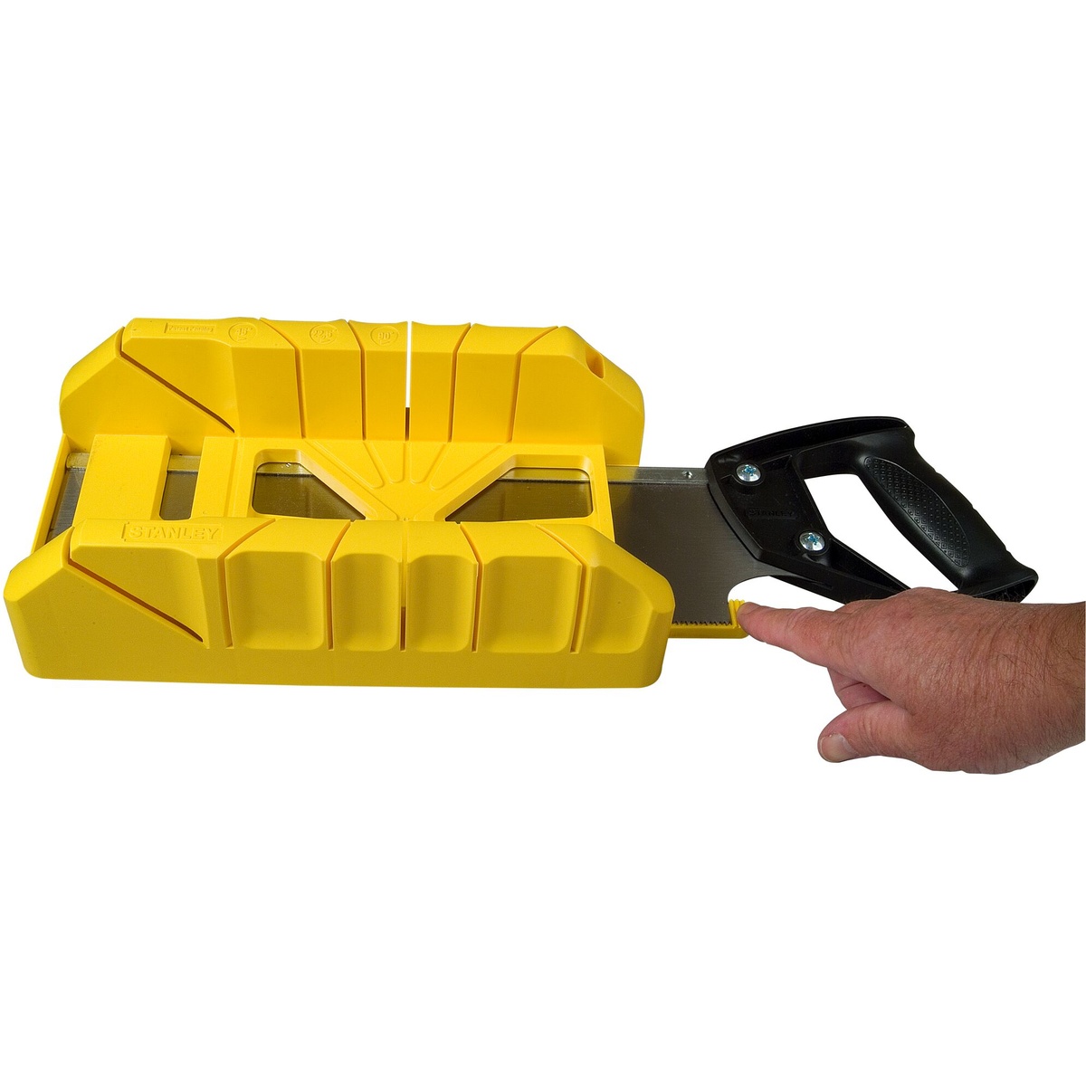 Stanley Gehrungslade PVC 350mm mit Rueckensaege