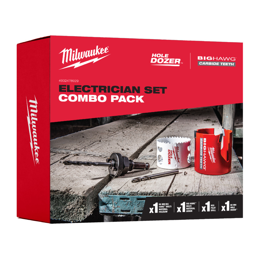 Milwaukee Elektriker Lochsägen-Set 68 mm 4-tlg. Milwaukee Elektriker Lochsägen-Set 68 mm 4-tlg.