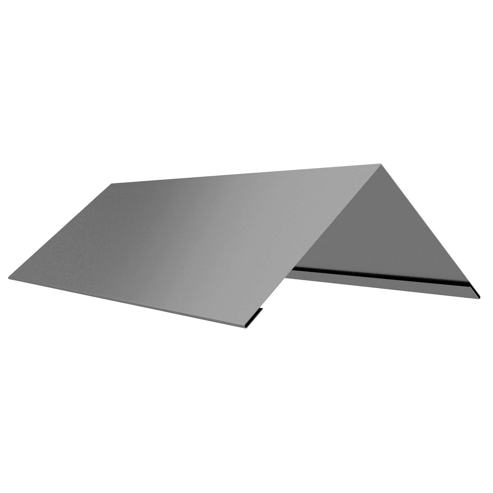 Flachfirst 2m, 0,5mm, RAL9007 Graualuminium Flachfirst 2m, 0,5mm, RAL9007 Graualuminium