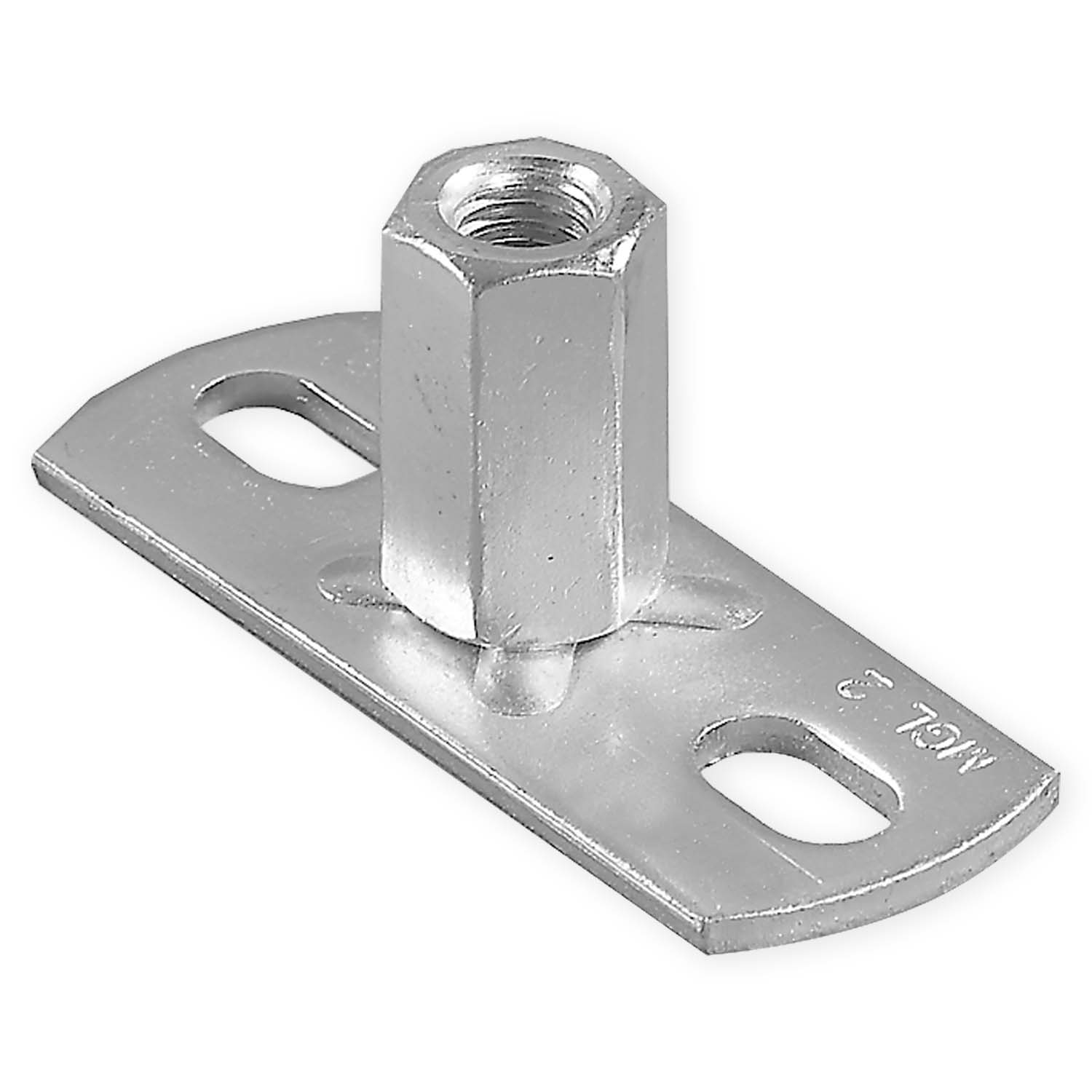 Zambelli Wandhalter mit Gewindemuffe M10, Stahl verzinkt, 80 x 30 mm Zambelli Wandhalter mit Gewindemuffe M10, Stahl verzinkt, 80 x 30 mm