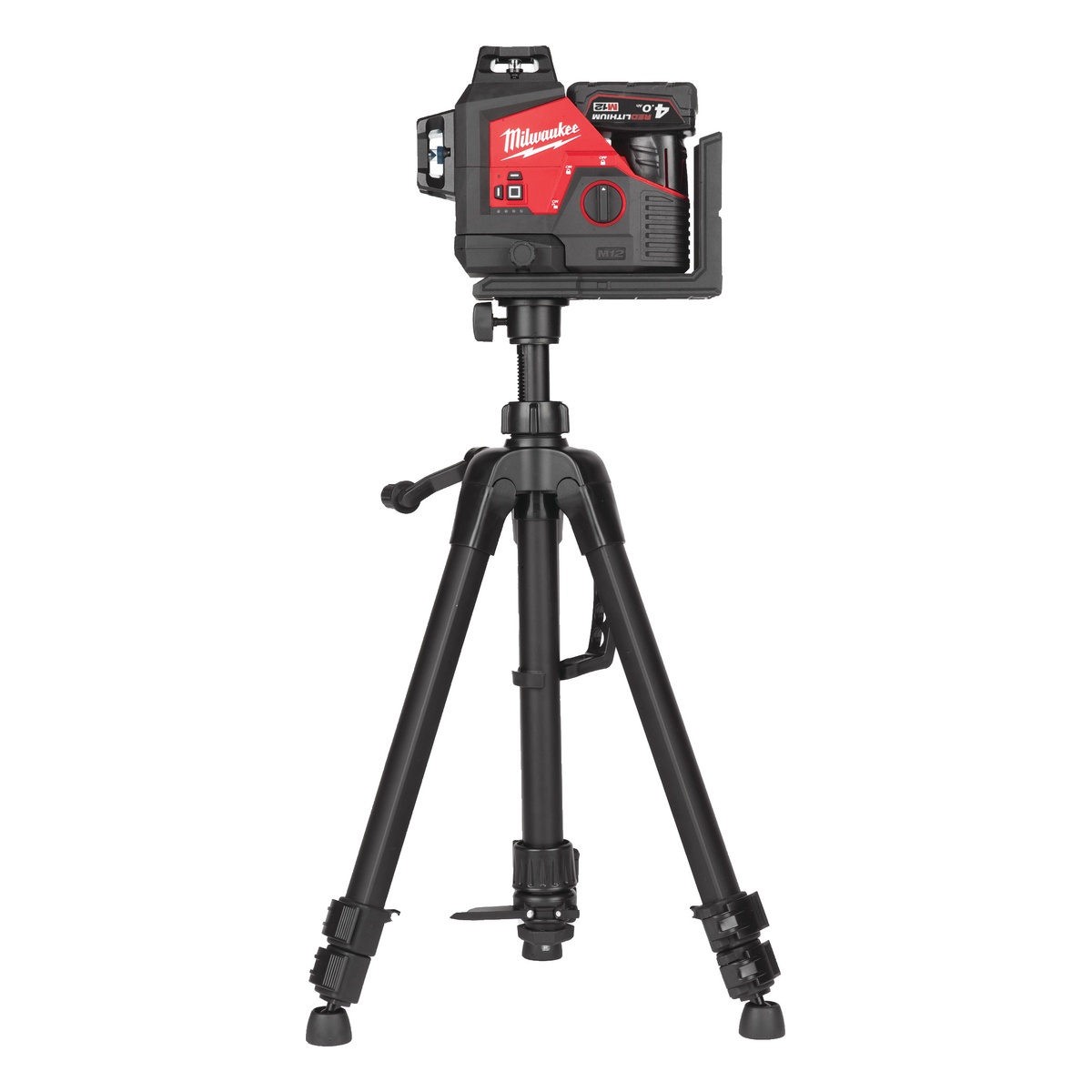 Milwaukee Laserstativ 47–120 cm, TRP120, höhenverstellbar, 1/4-Zoll-Gewinde, Aluminium