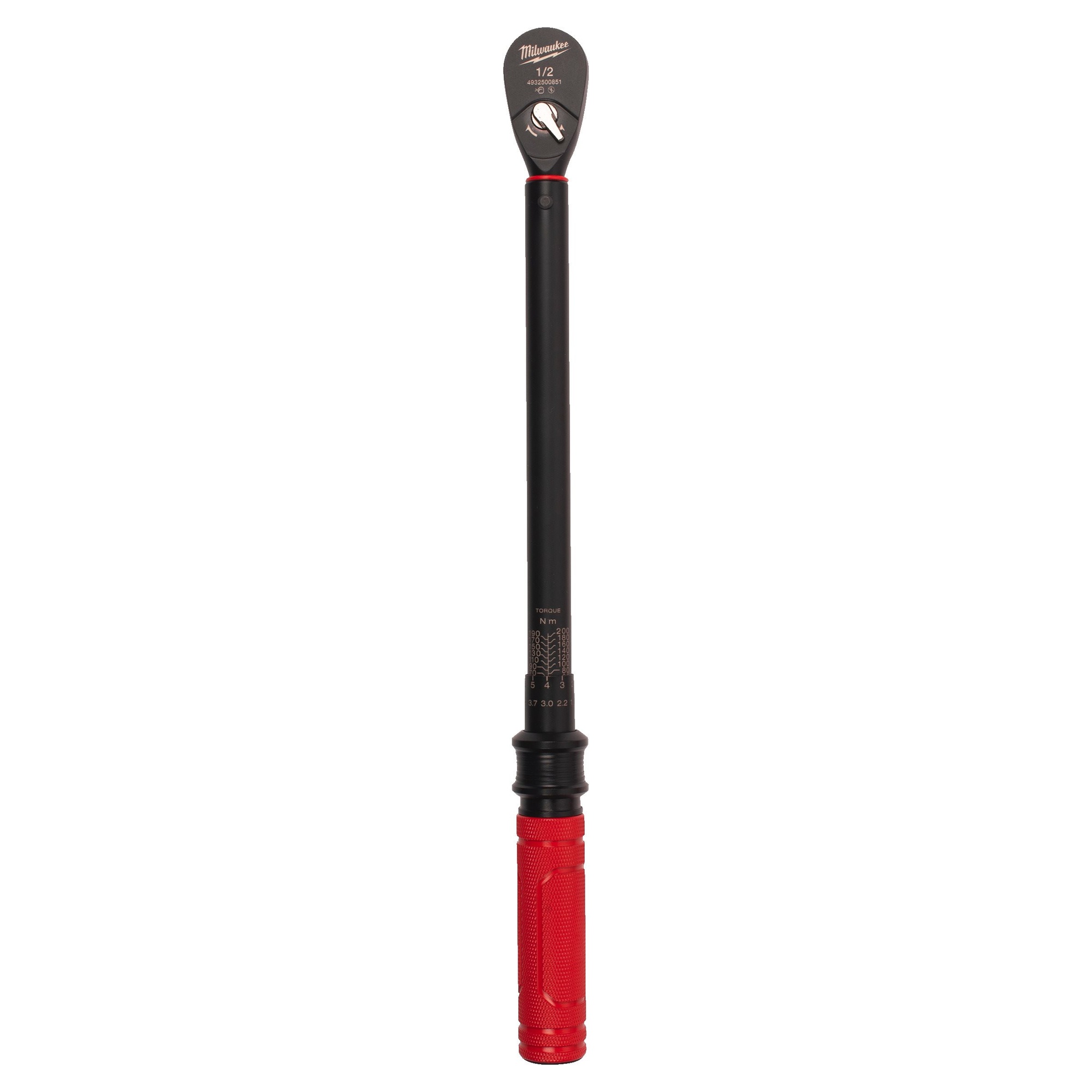 Milwaukee Drehmomentschlüssel 1/2 Zoll, 40 bis 200 Nm, Klick-Auslösung, ±3 % Genauigkeit, 514 mm
