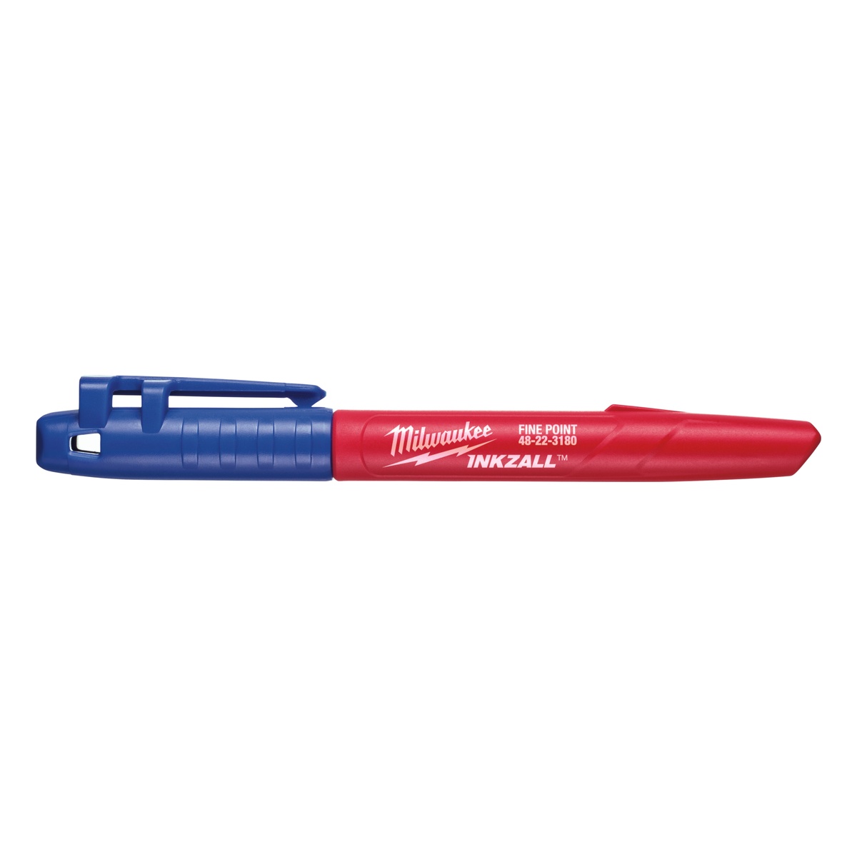 Milwaukee INKZALL Permanentmarker, feine Spitze 1 mm, blau