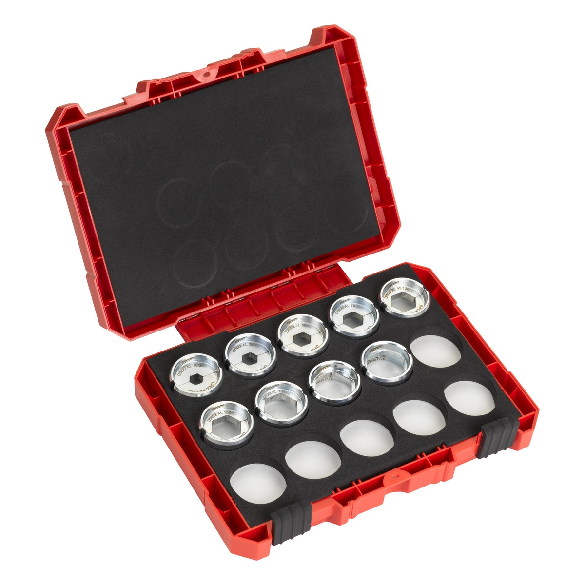 Milwaukee Presseinsatz für hydraulisches Akku-Presswerkzeug DIN 22 AL 9-teiliges Set 16-300 mm - 1 Stk. (Gebraucht)