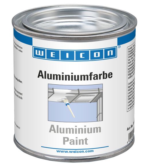 WEICON Aluminiumfarbe, Korrosionsschutz aus Aluminiumpigmentbeschichtung, 375 ml