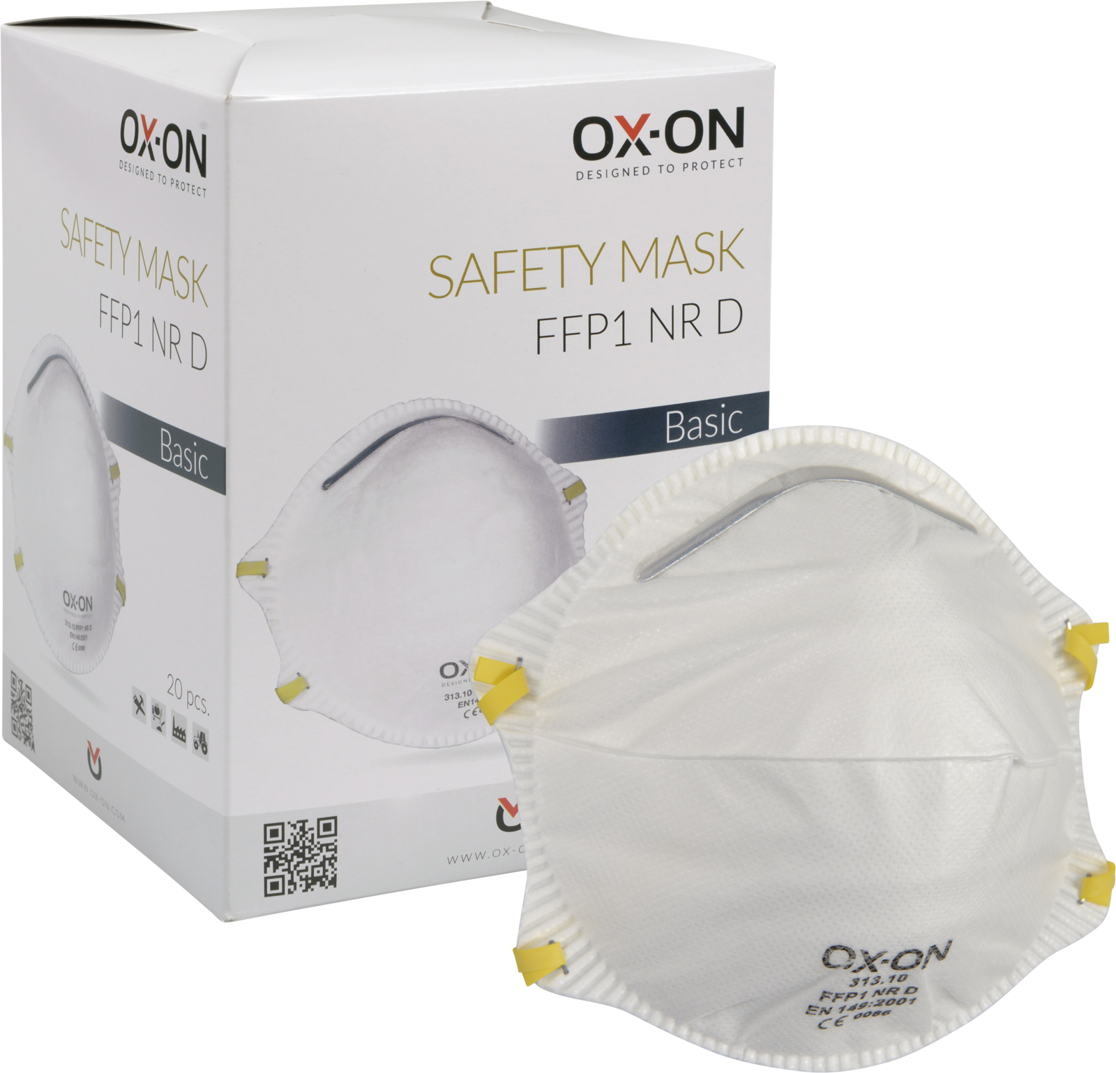 OX-ON FFP1 Atemschutzmaske, 20 Stück