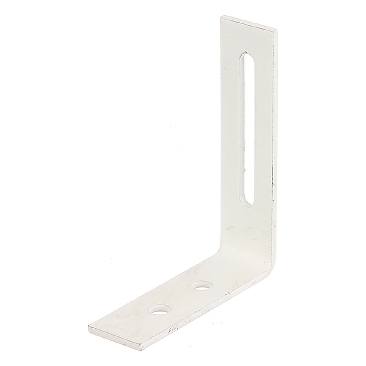 Alberts Verstellwinkel, 65 x 80 x 20 mm, Stahl roh, zinkphosphatiert, weiß kunststoffbeschichtet - 1 Stk.