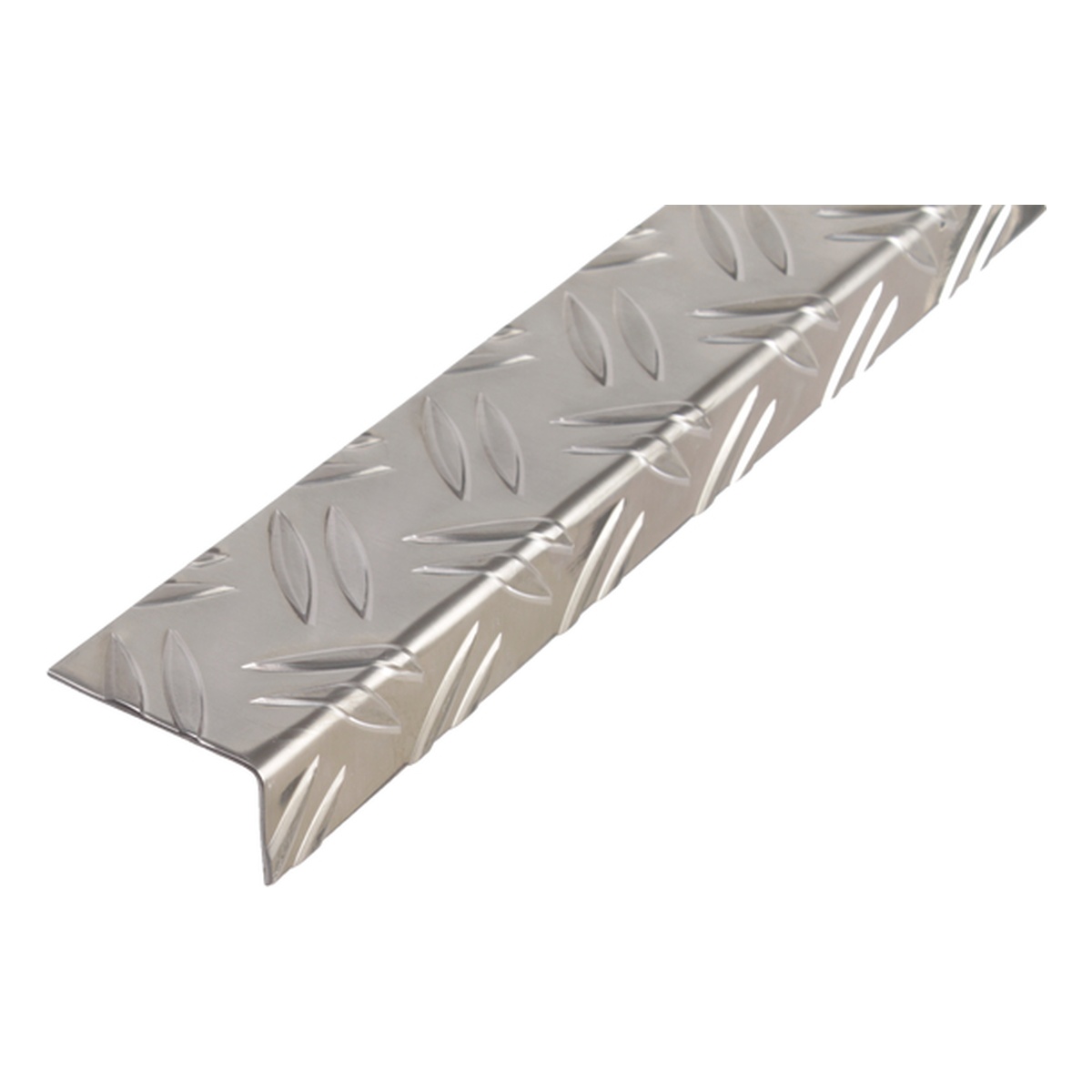 Alberts Winkelprofil, Riffel-Prägung, 53,6 x 29,5 x 1,5 x 1000 mm, Aluminium, blank - 1 Stk.