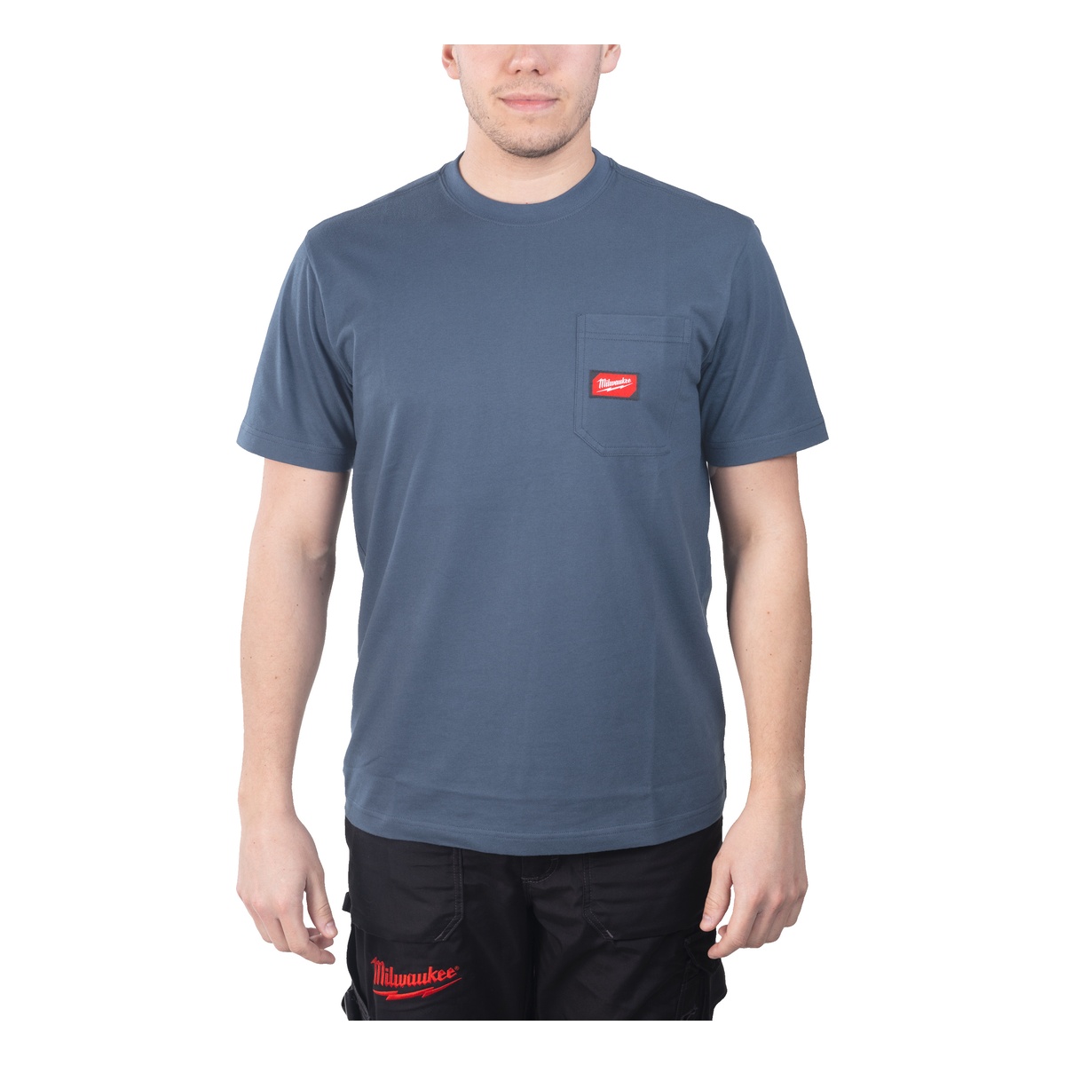 Milwaukee Arbeits-T-Shirt blau mit UV-Schutz WTSSBLU