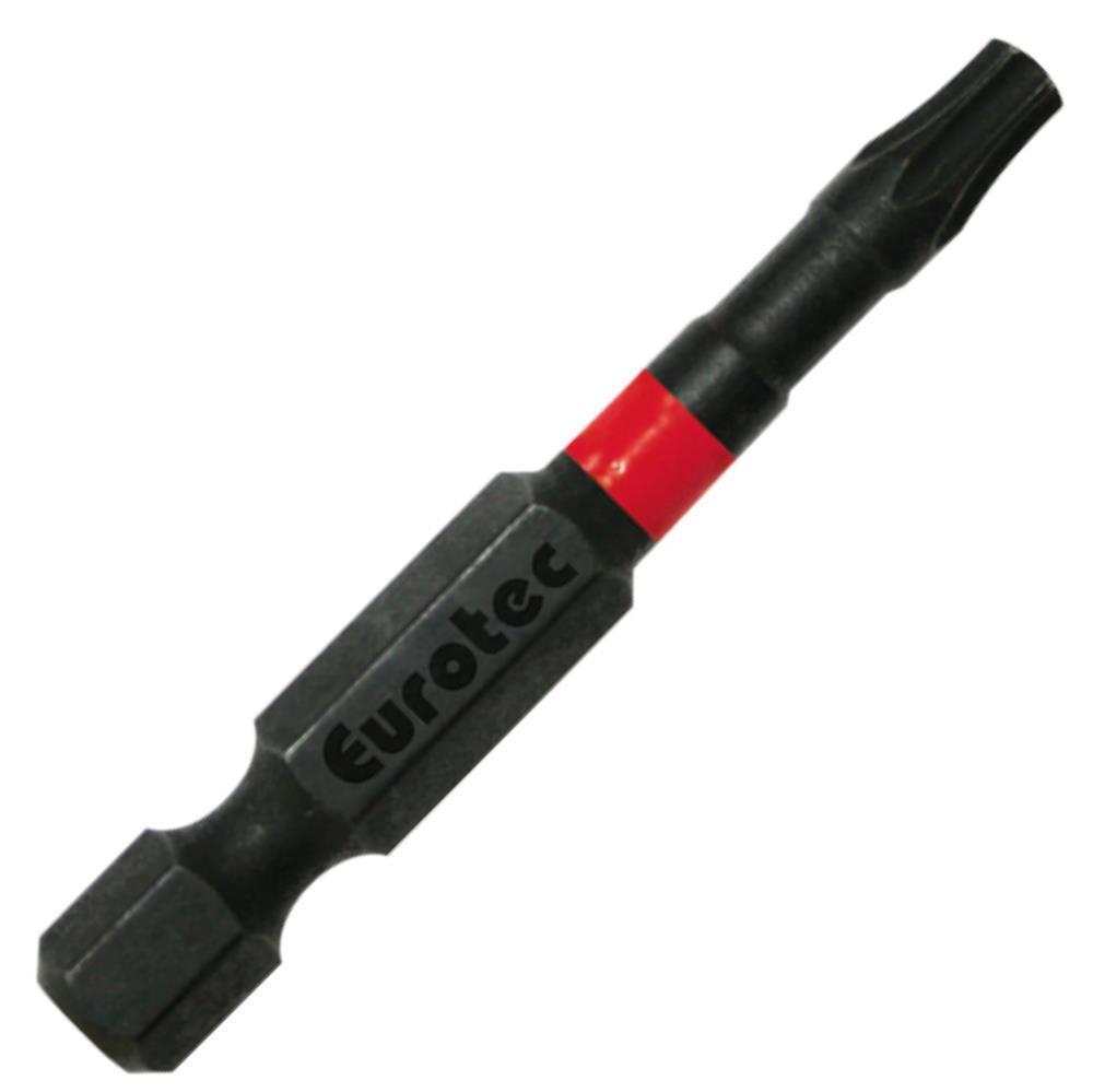 Eurotec Bit Innensechsrund TX30 x 50 mm, TX-Lang-Bit, rot, für schwer zugängliche Stellen