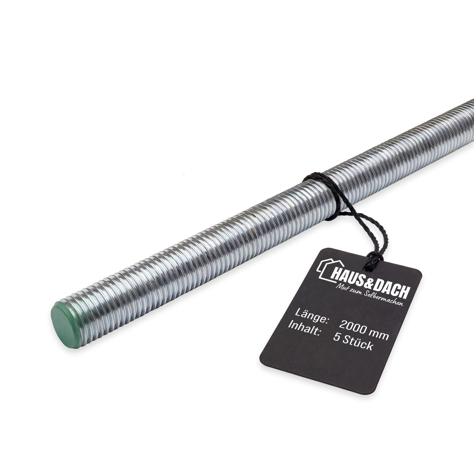 HAUS&DACH Gewindestange M24x2000 mm DIN 975 - Gewindestab für Montage, Bau & Befestigung, Edelstahl A2 - 5 Stk.