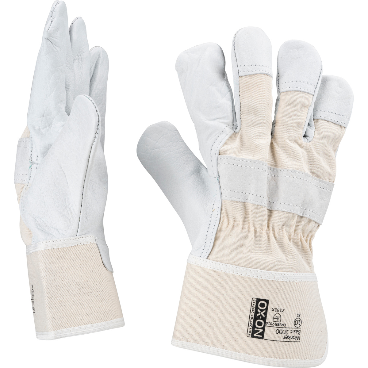 OX-ON Worker Basic 2000 Lederhandschuhe, Größe 10