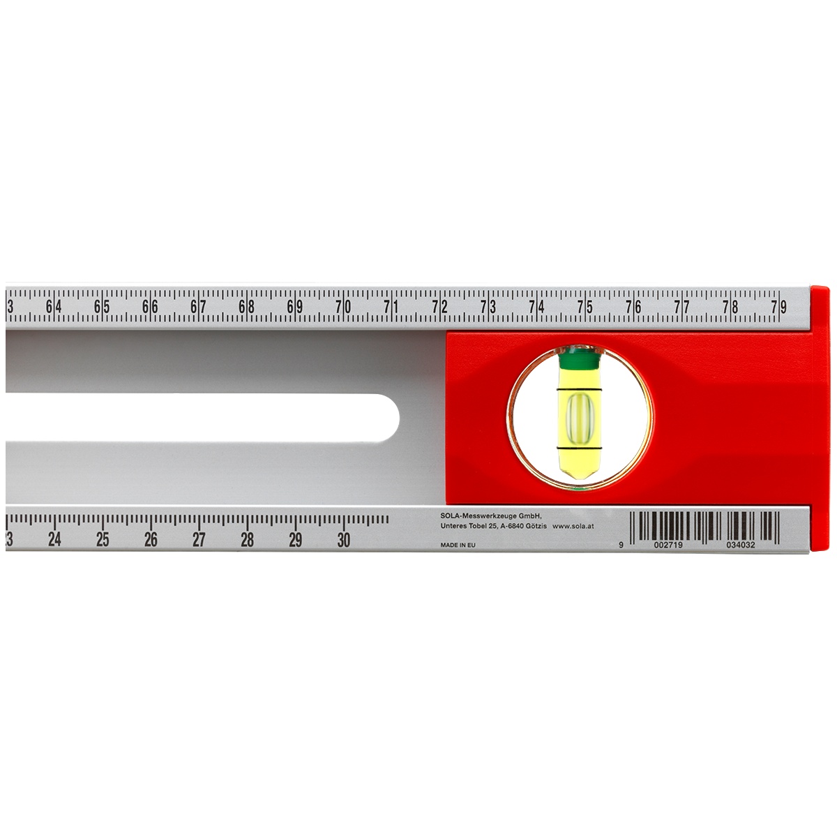Sola Markier-Wasserwaage MARK-IT, 80 cm, Alu-C-Profil mit Messschiebern und Mittelpunkt-Skala