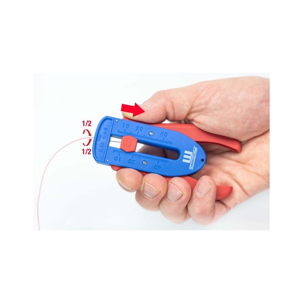 WEICON Abisolierzange Präzisions-Abisolierer S, 0,12-0,8 mm (36-20 AWG), für feine Leiter