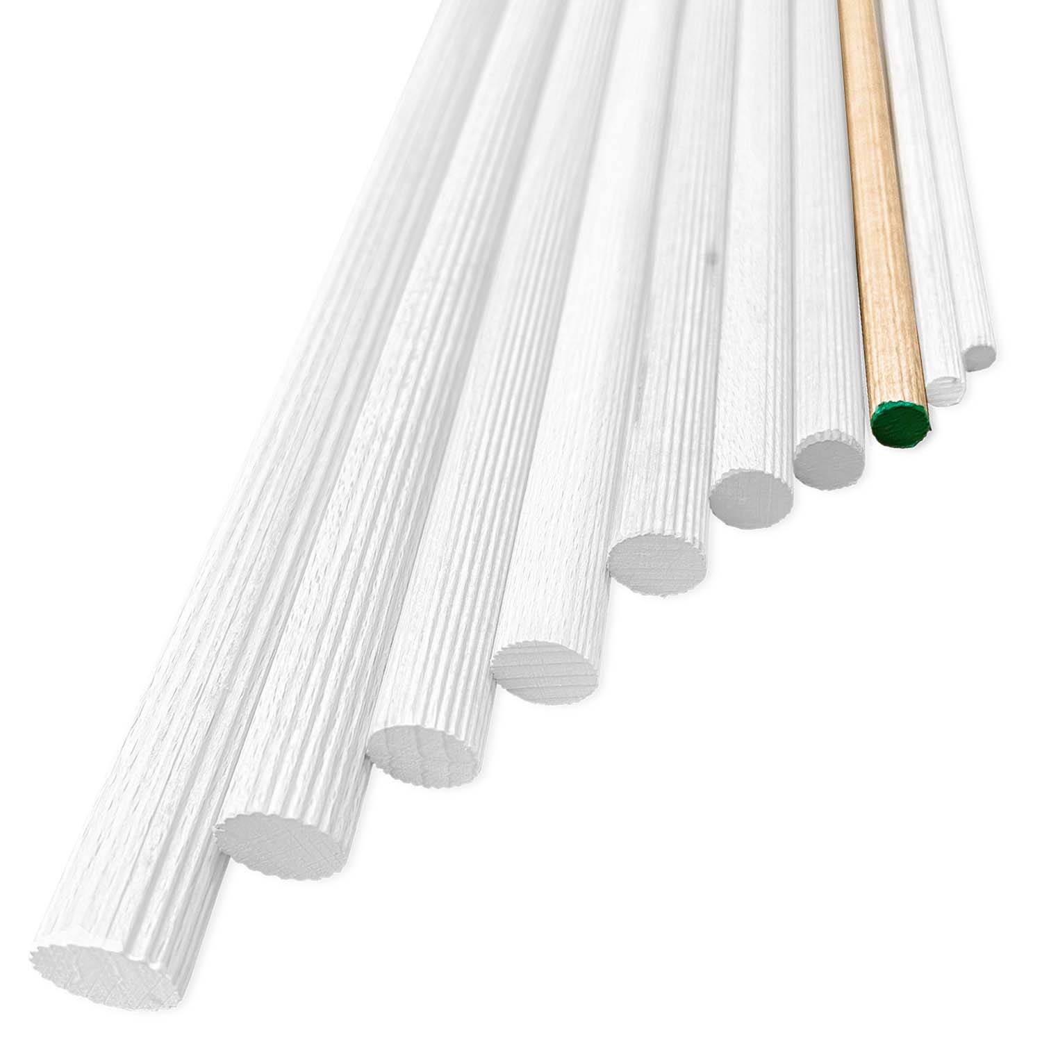 Facett Rundstab Buche 8 x 1000 mm, geriffelt - 1 Stk. Facett Rundstab Buche 8 x 1000 mm, geriffelt - 1 Stk.