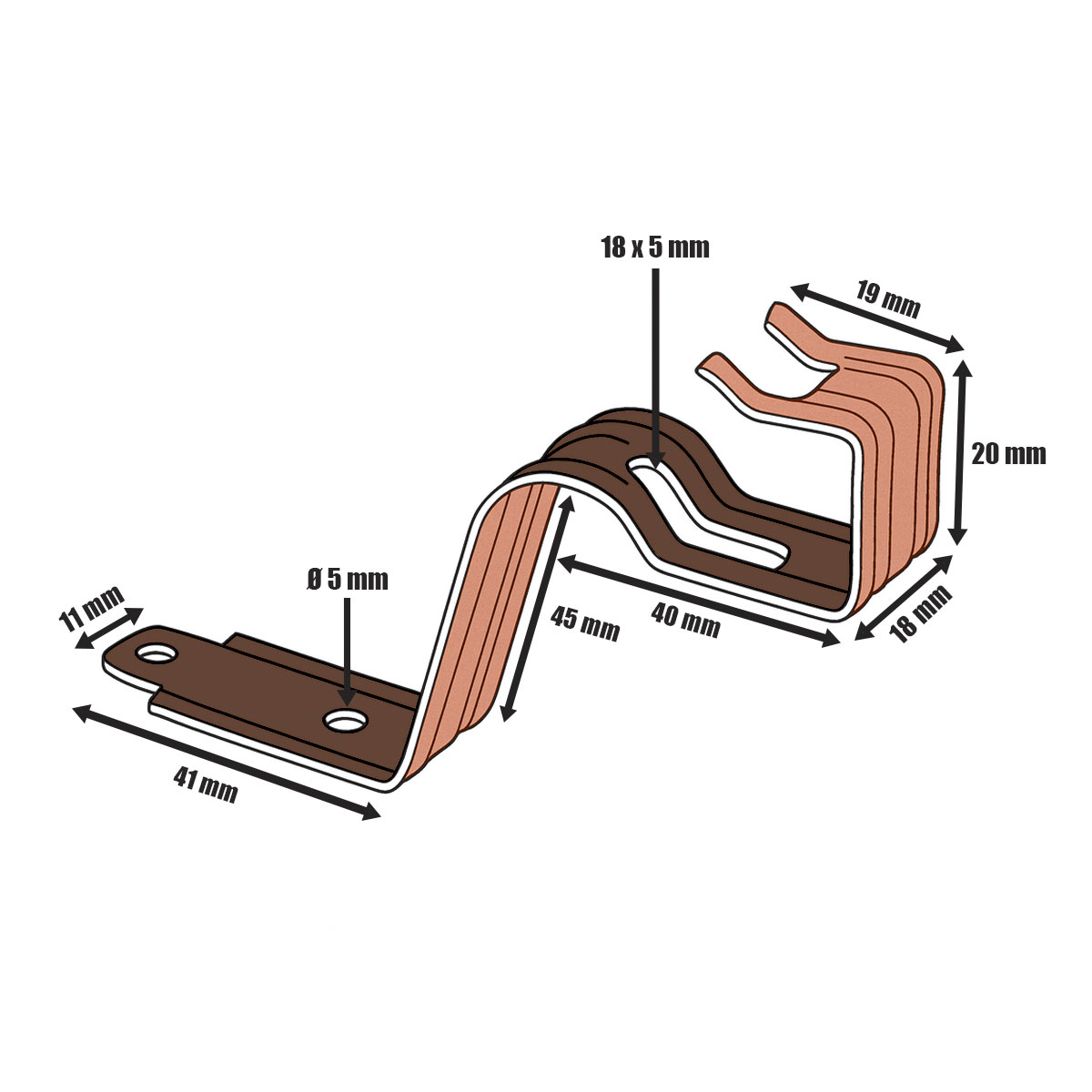 Röben Flandern plus Firstklammer für Kleeblatt rot