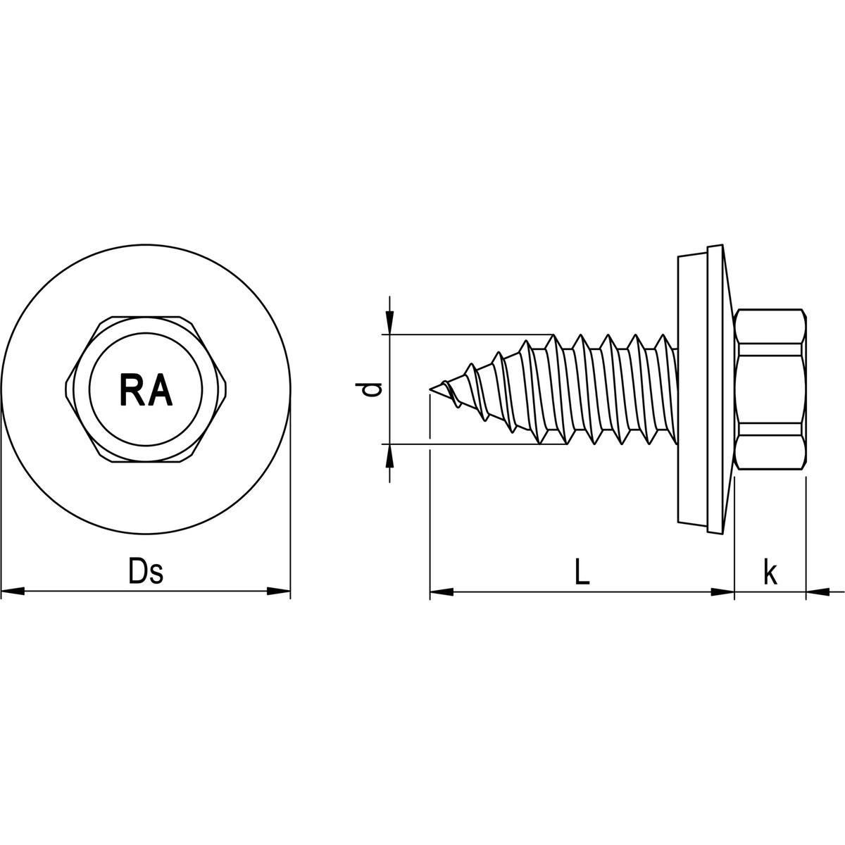 Reisser FABA-A Reparaturschraube 7,2x19 mm, E19, Edelstahl A2, Vollgewinde, SW3/8" - 100 Stk.