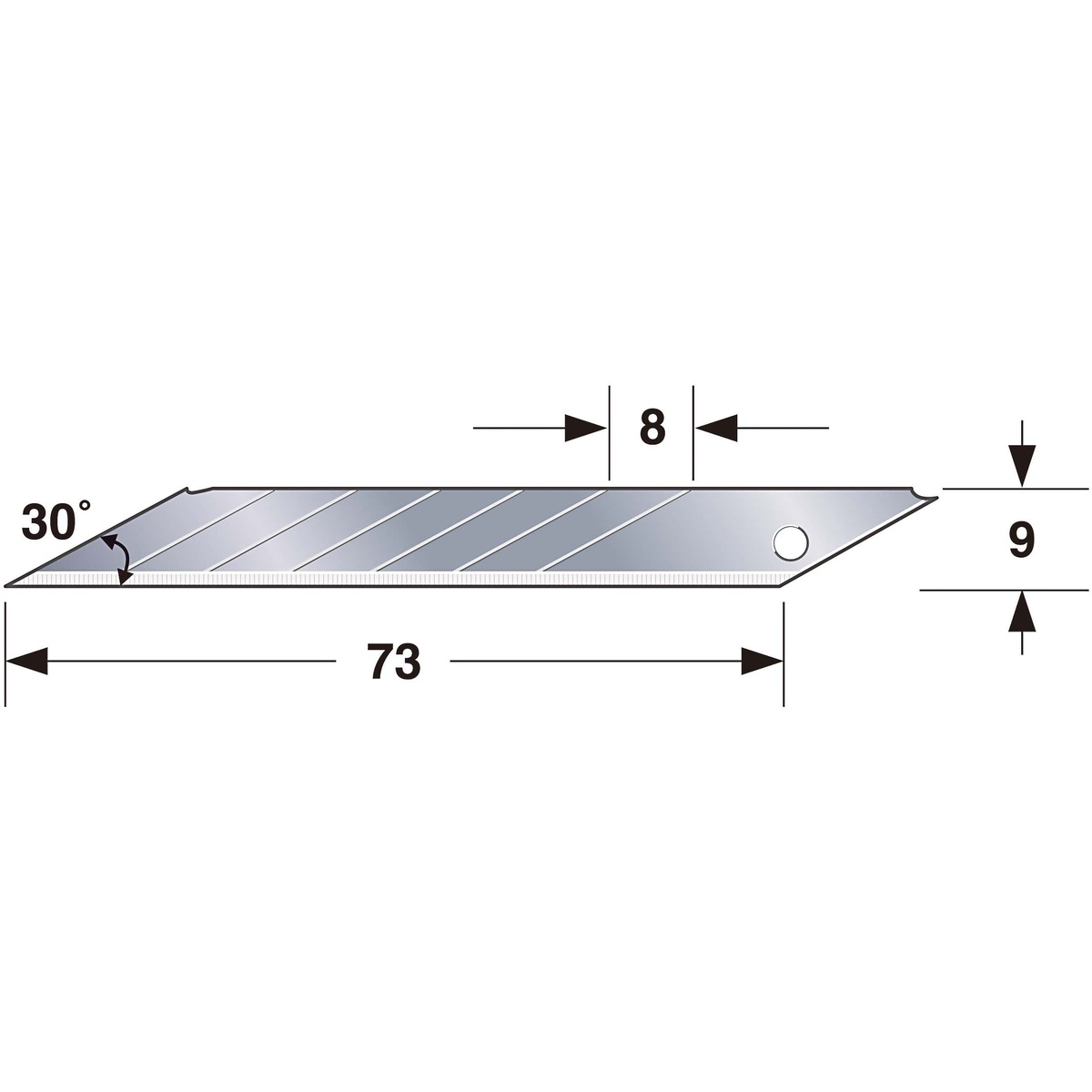 Tajima Endura 30° Cutterklingen 9 mm Box mit 10 Klingen - 1 Stk.