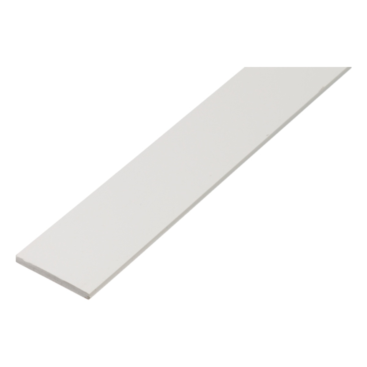 Alberts Flachstange, 25 x 2 x 2600 mm, PVC-U, Farbe: weiß - 1 Stk.