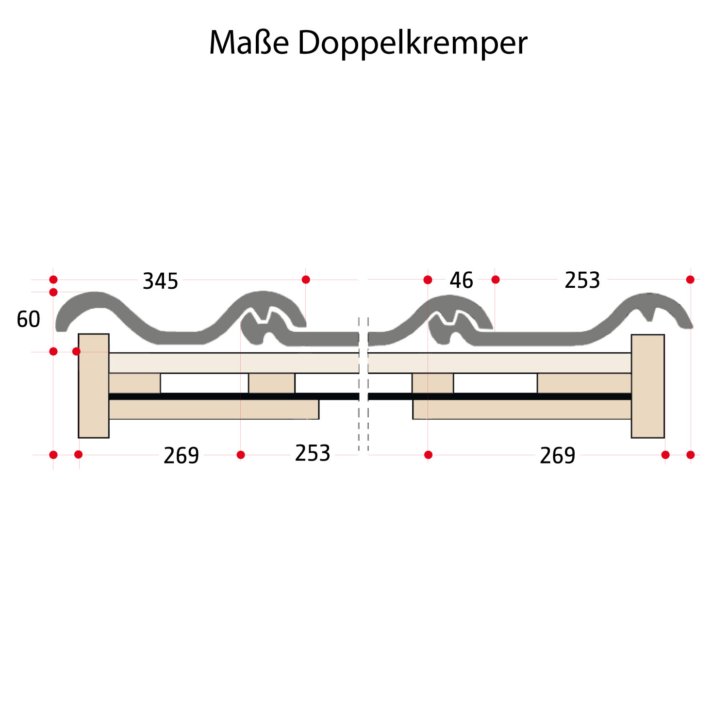 Röben Flandern plus Doppelkremper anthrazit Röben Flandern plus Pultdach-Doppelkremper 90 Grad schwarz