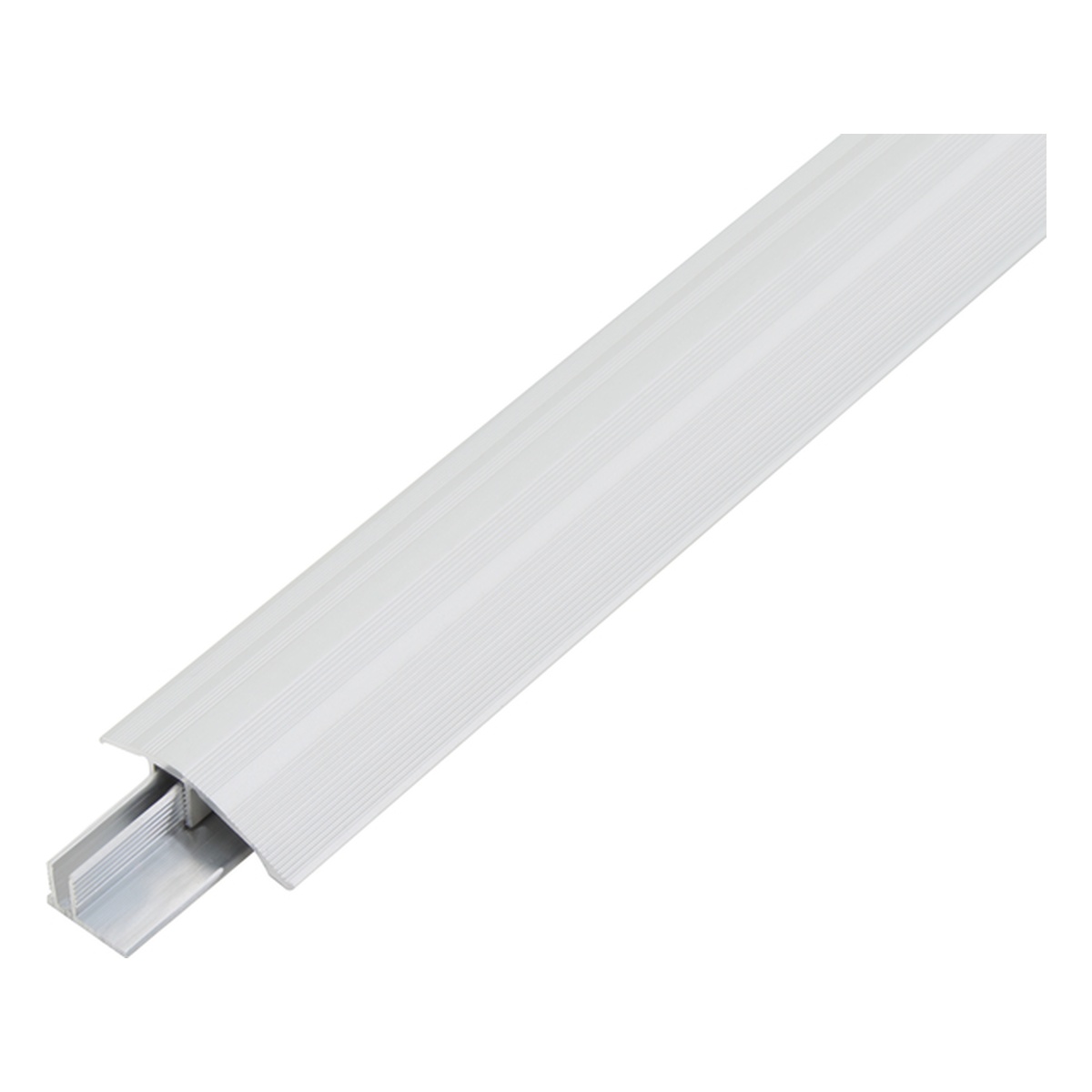 Alberts Ausgleichsprofil Duo, 44 x 1000 x 18,6 mm, Aluminium, Trägerprofil: blank, Deckprofil: silberfarbig eloxiert - 1 Stk.