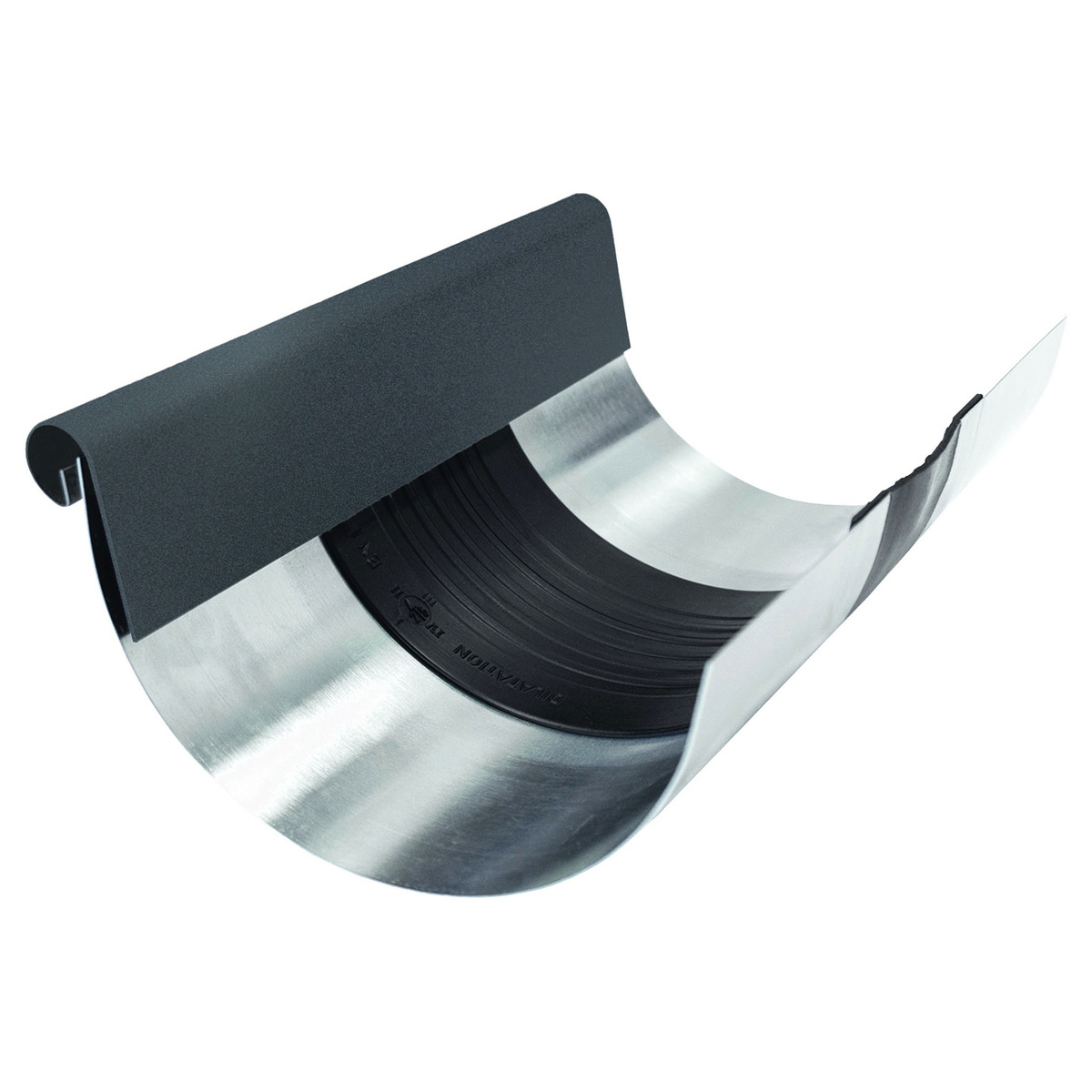 Zambelli Rinnen-Dilatation halbrund 333, 6-teilig, Anthrazit RAL 7016, COLORDUR, 260 mm breit, mit Schutzblende - 1 Stk.