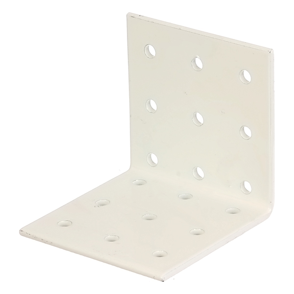 Alberts Lochplattenwinkel, 60 x 60 x 60 mm, Stahl roh, verzinkt weiß kunststoffbeschichtet, CE-Kennzeichnung nach ETA-08/0165 - 1 Stk.