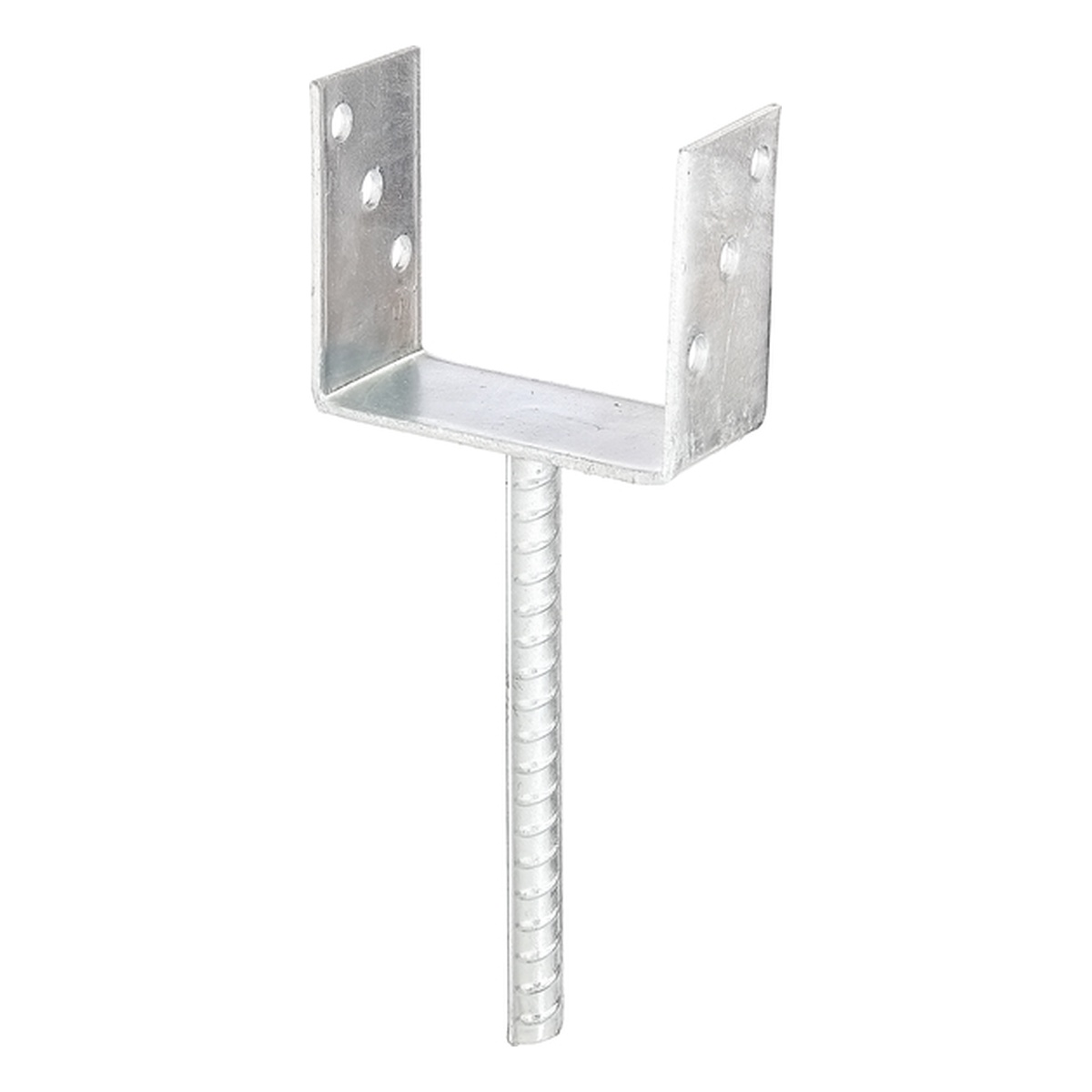 Alberts U-Pfostenträger mit Betonanker aus Riffelstahl 121 mm Alberts U-Pfostenträger mit Betonanker aus Riffelstahl 121 mm