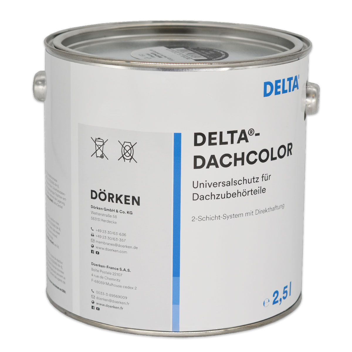 Dörken Delta Dachcolor, 9990 anthrazit, 2,5 l