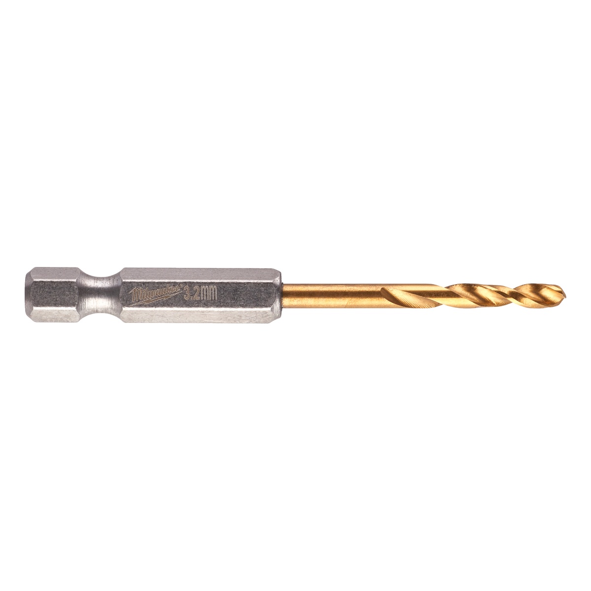 Milwaukee SHOCKWAVE Metallbohrer HSS-G RED HEX Titan 1/4" 3,2 x 66,5 mm - 2 Stk.