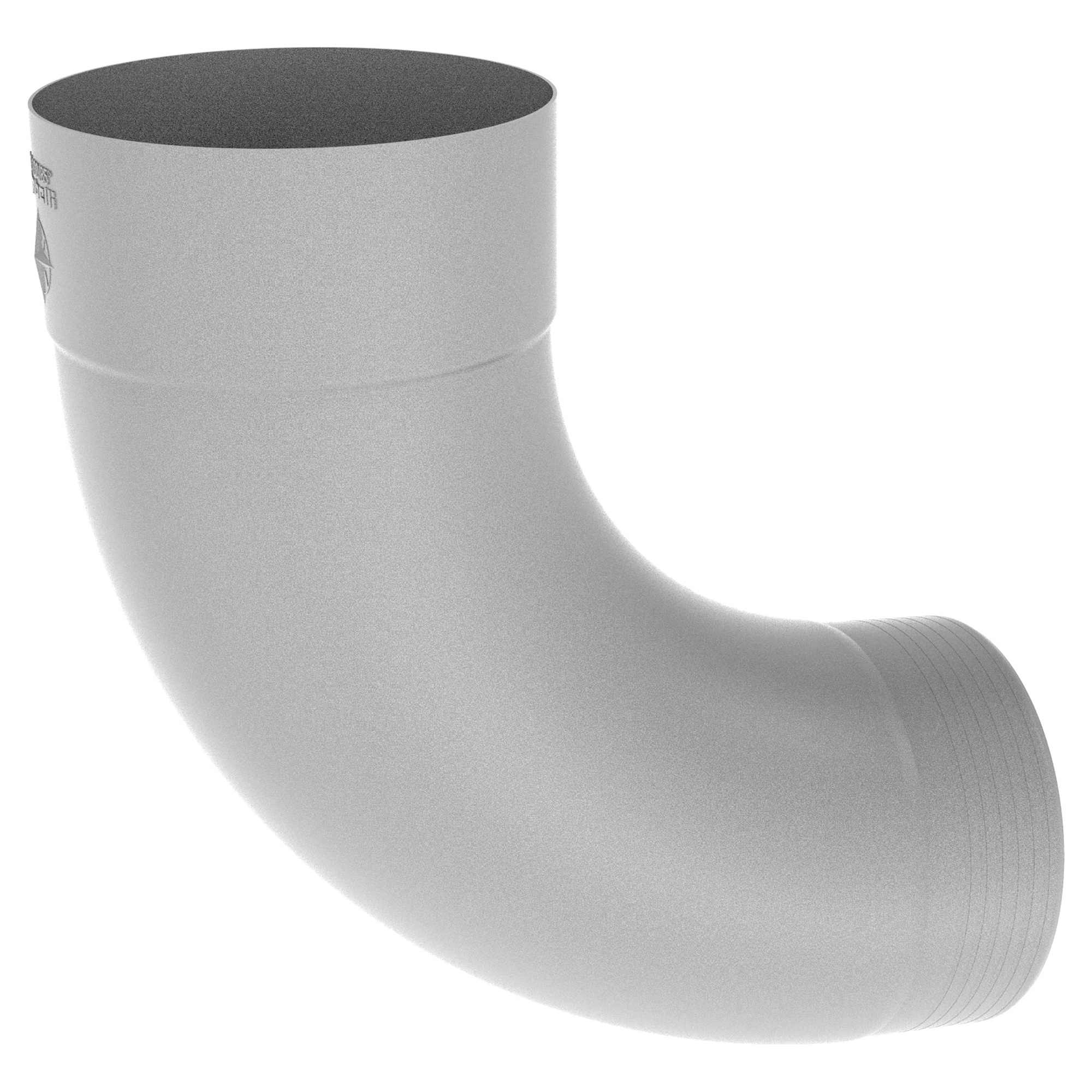 Zambelli Fallrohrbogen Meister-Bogen 85° 100 mm, Weißaluminium RAL 9006, COLORDUR - 1 Stk.